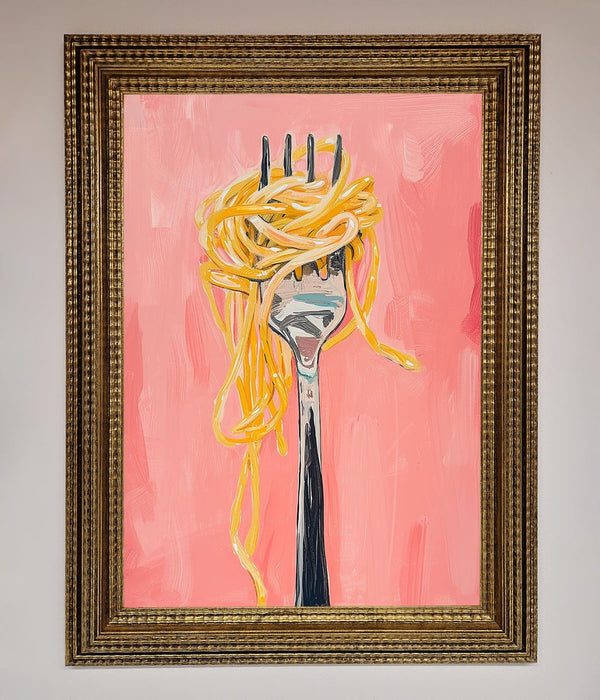 Yes To Spaghetti Framed Print - Hi Society