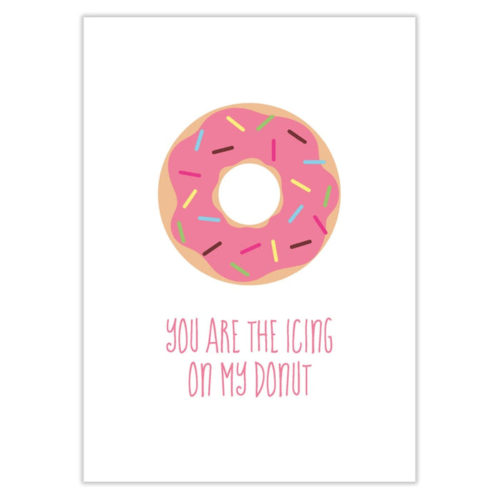 You Are The Icing On My Donut Valentines Card - Greeting &